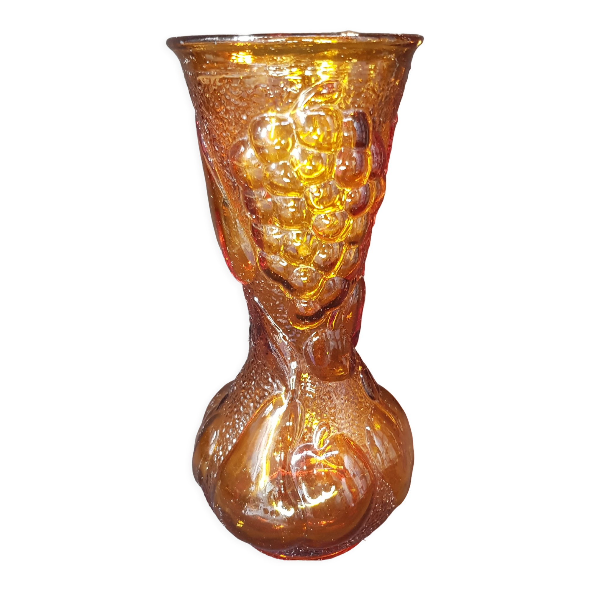 Vase ambré des années 50