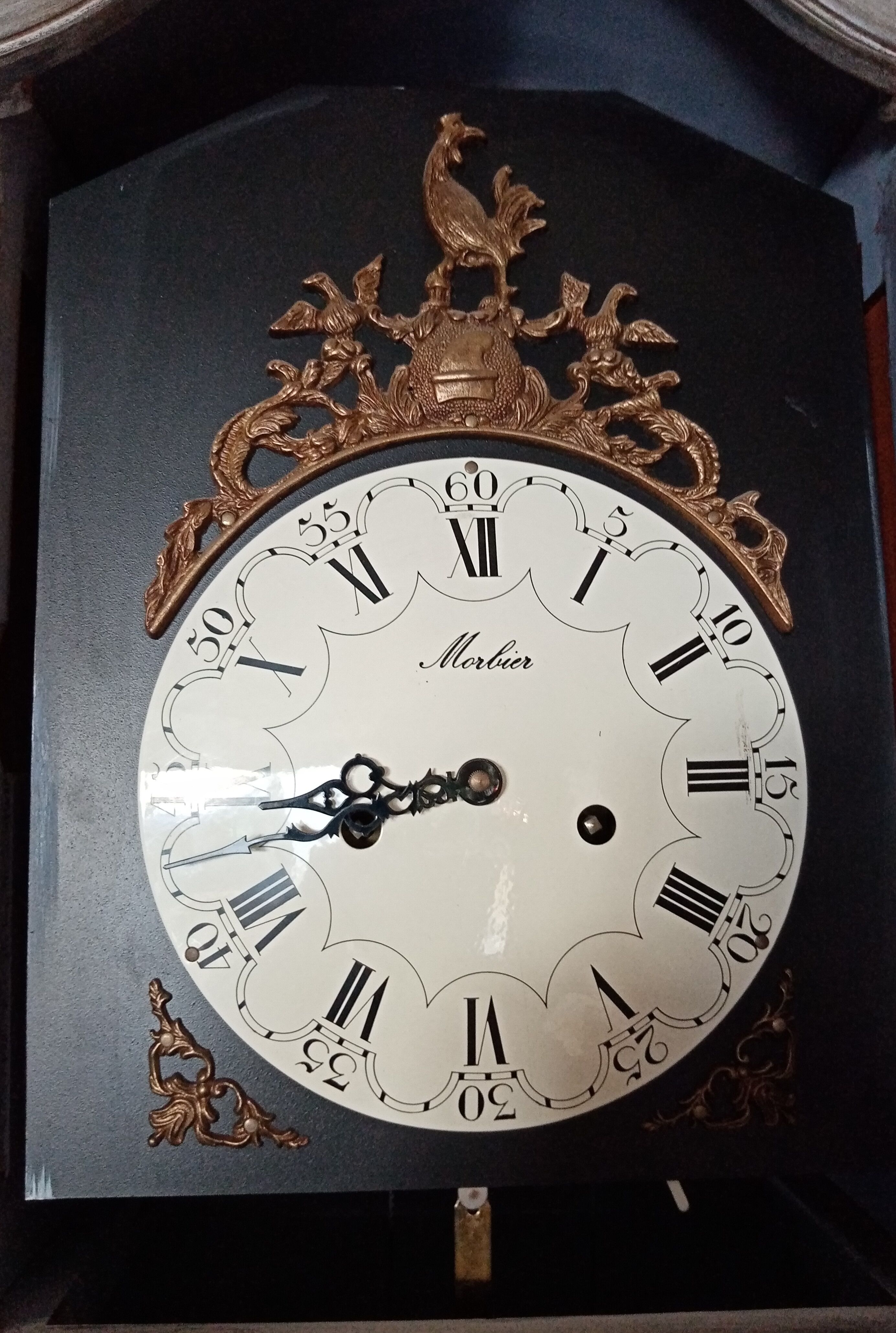 Comtoise patinated Morbier movement