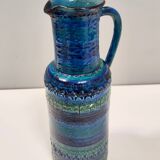 Rimini Blue Ceramic Pitcher Vase by A. Londi and F. Montelupo for Bitossi