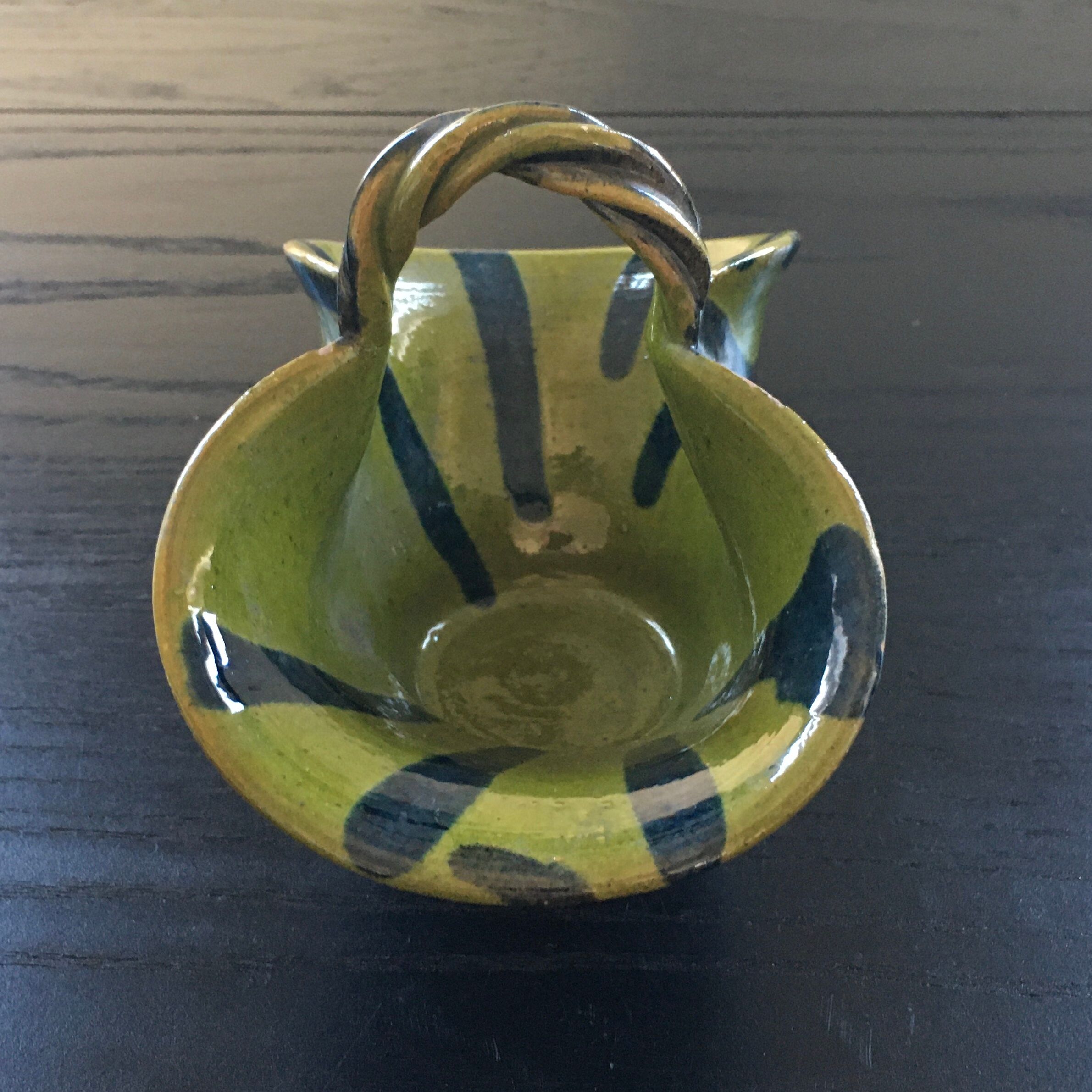 Corbeille vide poche vert olive