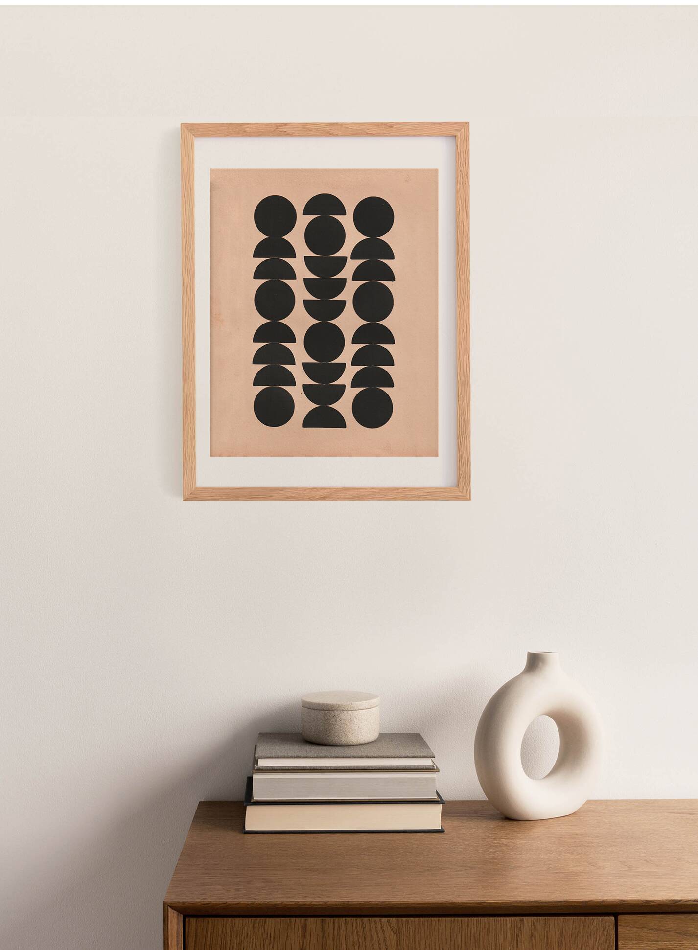 Abstract black collage on old paper 24x31 signed eawy