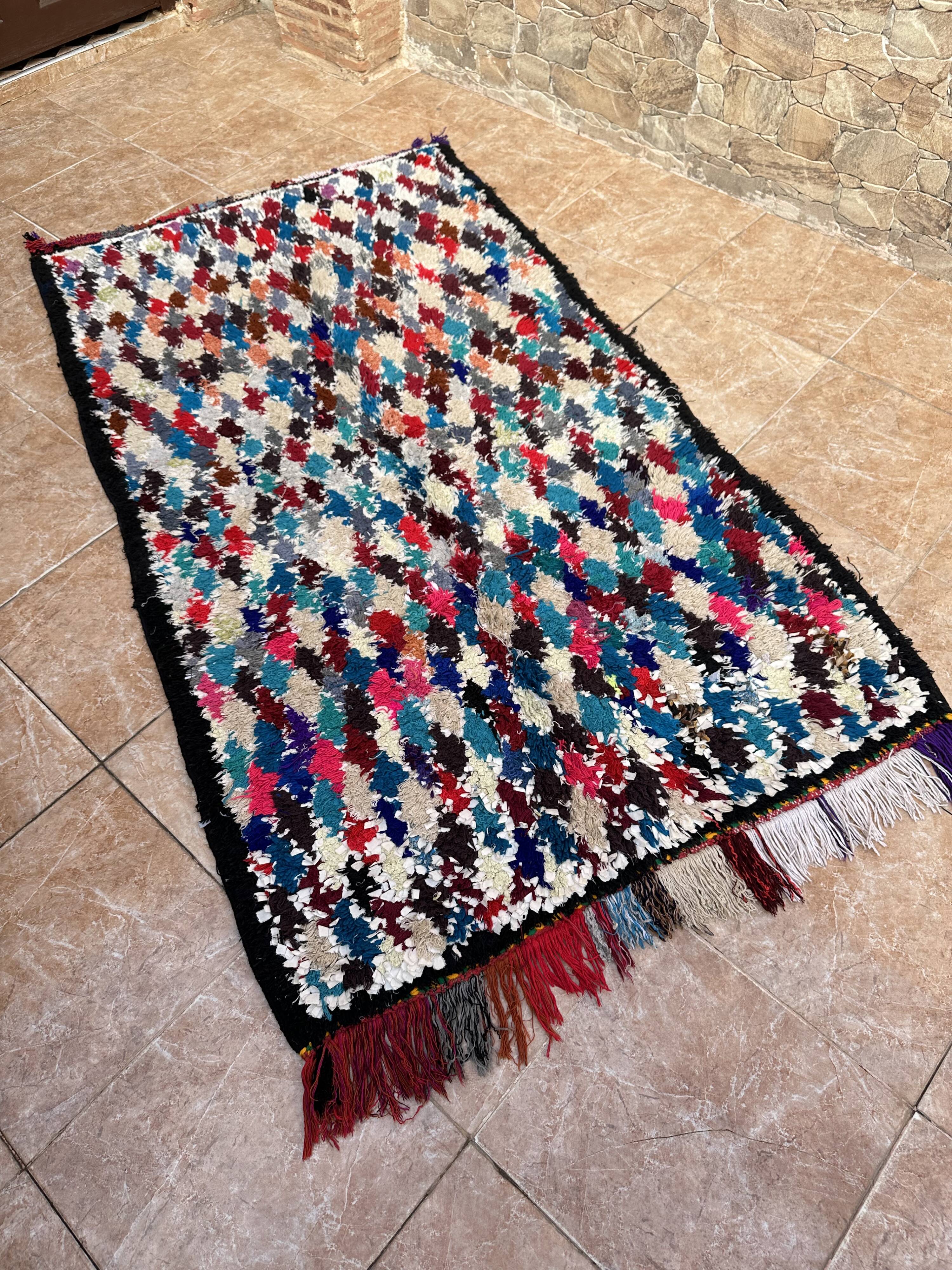 Unique Moroccan Rug - Vintage Art Deco Rug - The Moroccan Rug