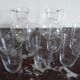 Lot of 7 glasses and 2 carafes