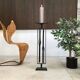 Sculptural brutalist candleholder in wrought iron, GDR / Germany, 1960s