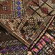 Blue & Brown Star Pattern Kilim Rug, 153x315Cm