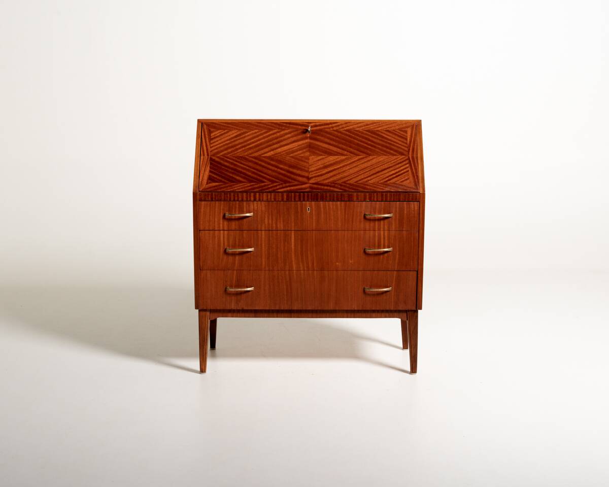 Scandinavian mahogany secretary, 1960s
