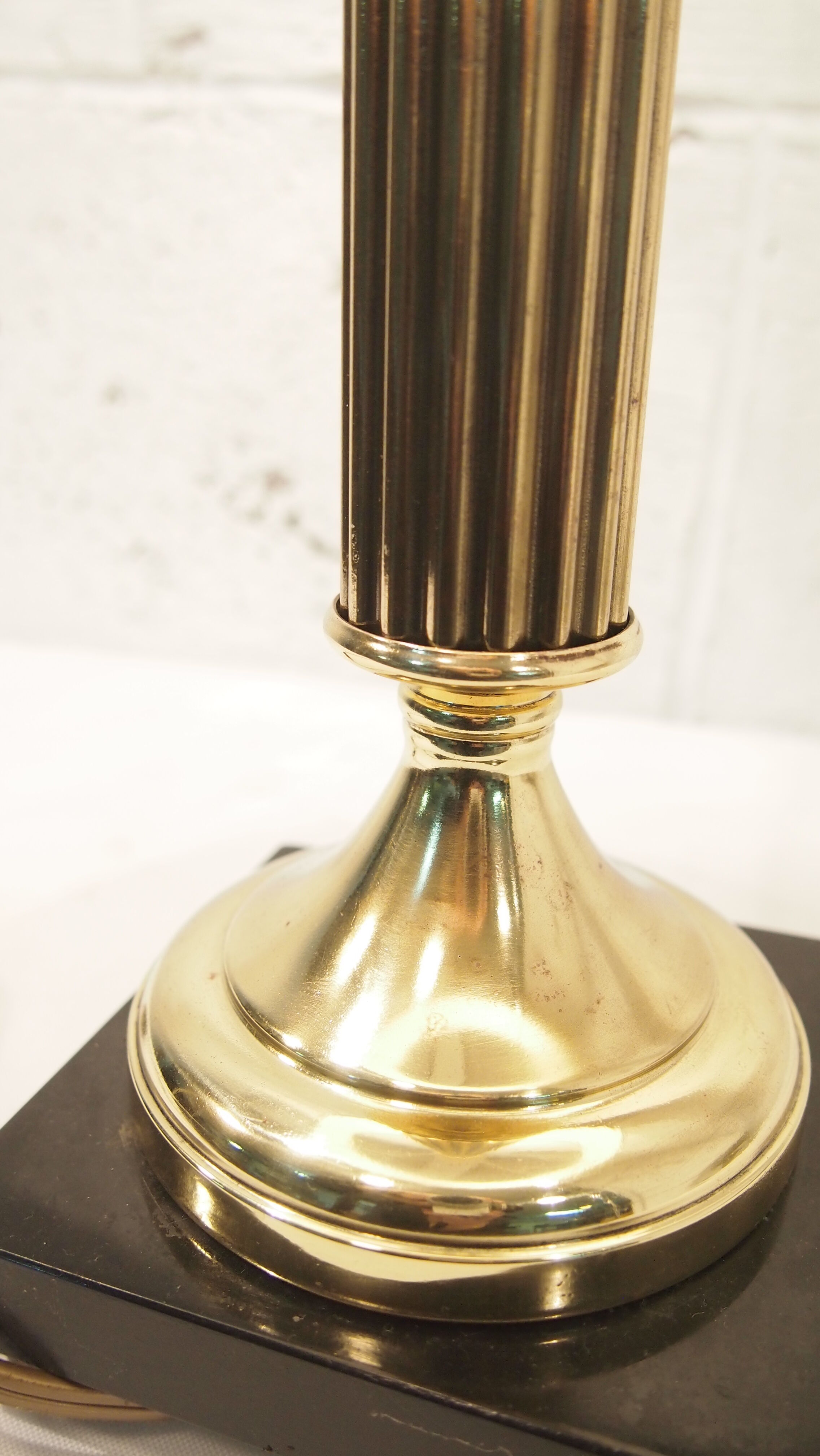 Lamp EMPIRE column Antique Neo Classic Bronze dore marble Table Desk Lamp Column Classical Alabaster