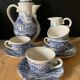 English-style Luneville earthenware coffee service