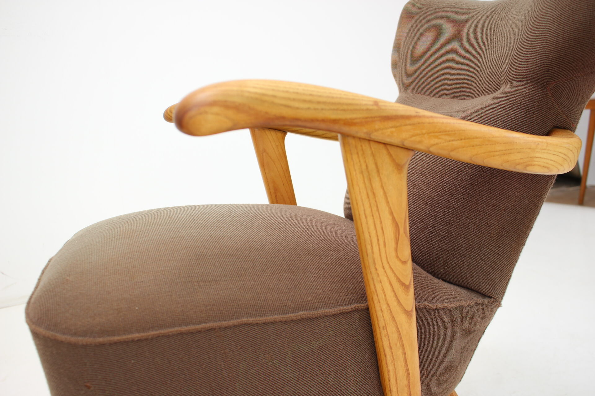 1940s Pair of Oak Armchairs by Krasna Jizba, Czechoslovakia