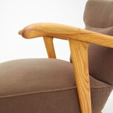 1940s Pair of Oak Armchairs by Krasna Jizba, Czechoslovakia