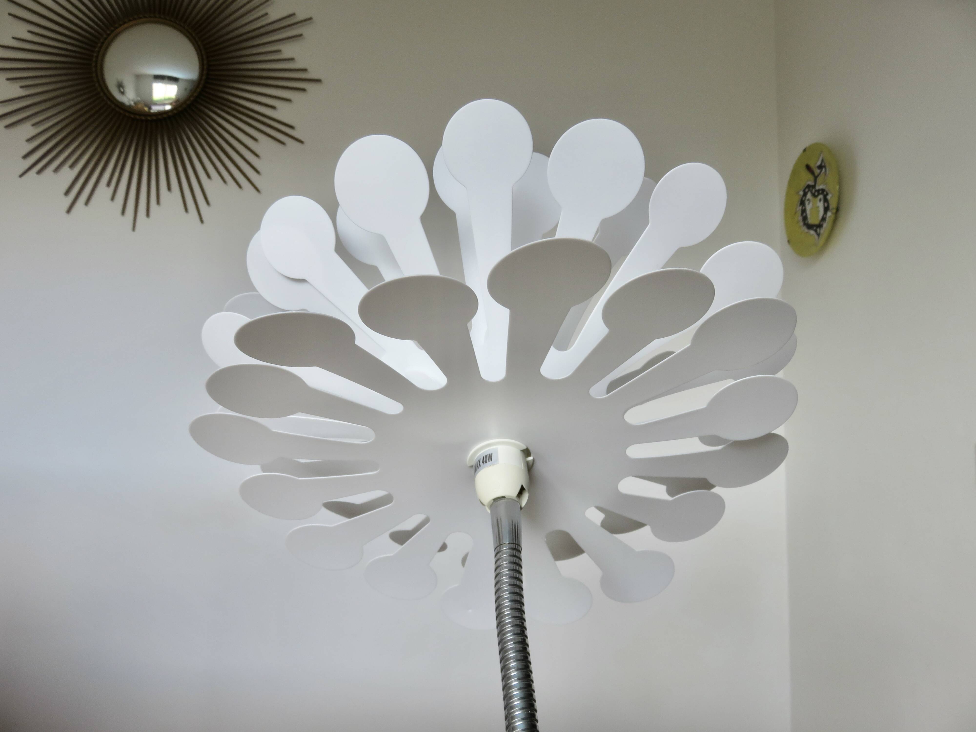 "flower" lamp space age, rockabilly, vintage, 80s-90s
