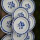 Loy 6 assiettes fleurs bleues Badonviller