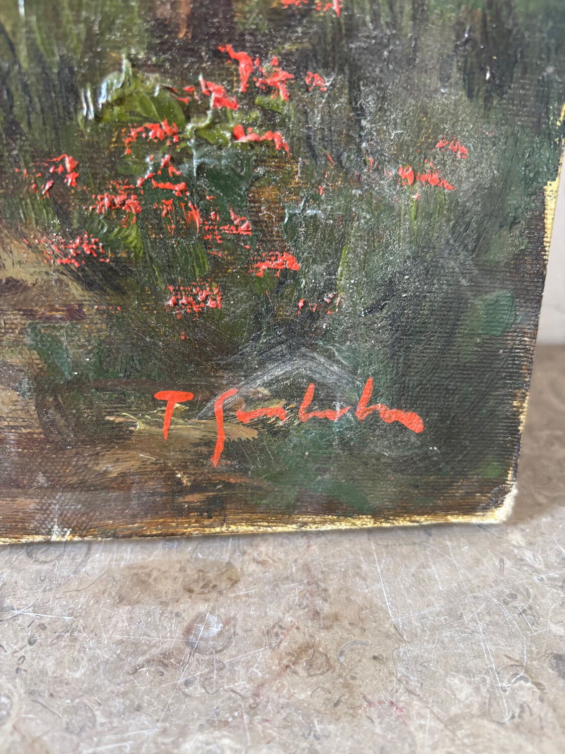 Signed Italian landscape