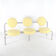 Banquette en chrome et tissu