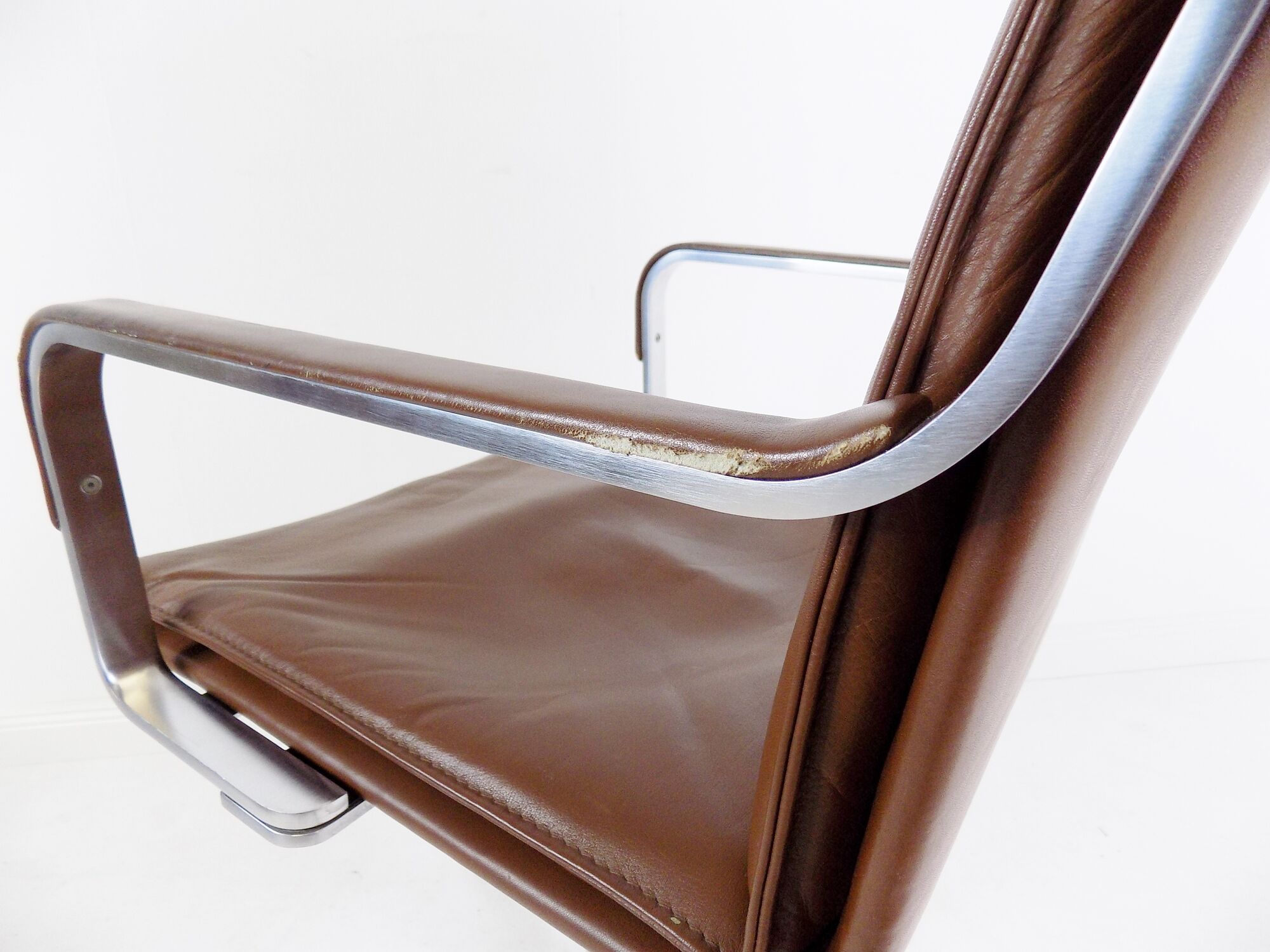 Fauteuil de bureau en cuir Walter Knoll Art Collection par Rudolf Glatzel
