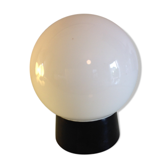 Ceiling light vintage globe ball in white opaline