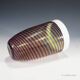 Large glass art vase filigrana Cenedese with multicoloured bands.