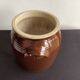 Enamelled stoneware pot