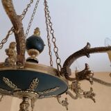 Empire style chandelier in gilded bronze