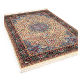 Ancient Berkana rug in cotton and wool, China, 78 x 54 in.