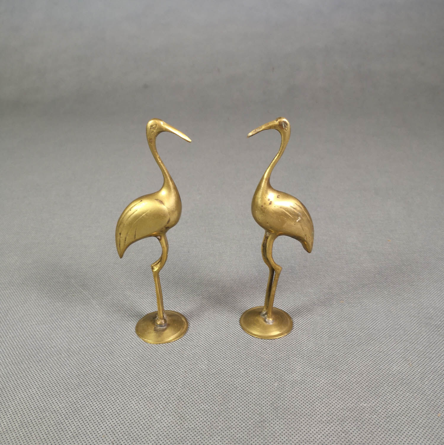 Couple of vintage brass ibis