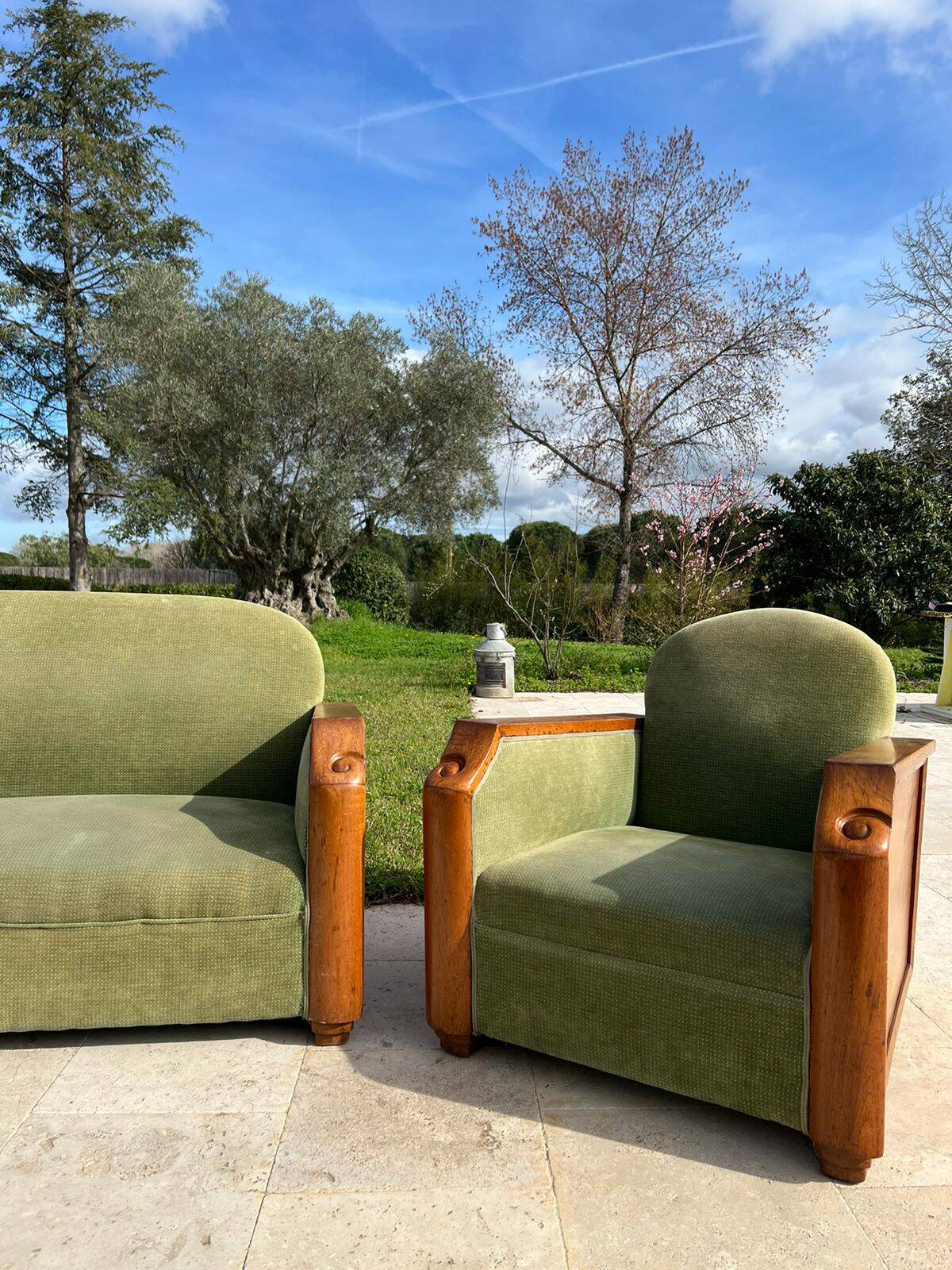 Art Deco sofa and armchairs