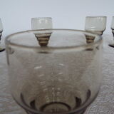 8 wine glasses in smoked glass 10cl