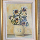 Canvas still life by F Villeneuve