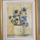 Toile nature morte de F Villeneuve
