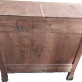 19th century sideboard in solid pitch pine, 2 doors, 1 drawer 128x58x120cm