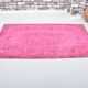 Oushak Floor Pink Wool Carpet 3148