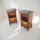 Tables de chevet italiennes en placage d'acajou avec de splendides