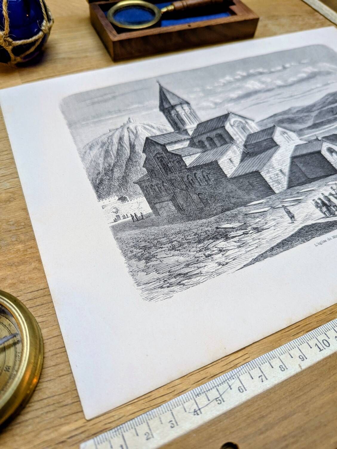Cathedral of Svetitskhoveli, Georgia. Printed in 1861.