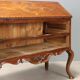 Antique baroque secretary cabinet with a drop-down front in walnut and maple, Italy, 18th century.