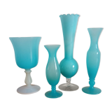 Set of ancient opaline vases