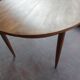 Scandinavian design teak table with extension cord