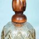 1970s brutalist glass pendant, vintage Swedish pendant.