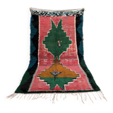 Unique Moroccan rug - Vintage Art Deco rug - Boucharouit rug