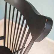 Rocking Chair Black Wood Vintage 1960 — Scandinavian Style
