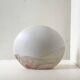 Round moon vase in matte white ceramic