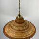 Pencil split reed rattan bamboo and brass pendant Lamp, 1970s