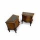 serpentine nightstands in walnut Art Deco