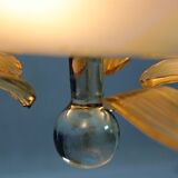 Tall art deco curved glass ceiling light from esc zukov, 1940s