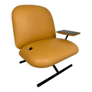 Fauteuil cuir design Jean Nouvel Pour Poltrona Frau fin 90 vintage