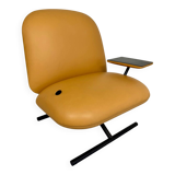 Fauteuil cuir design Jean Nouvel Pour Poltrona Frau fin 90 vintage