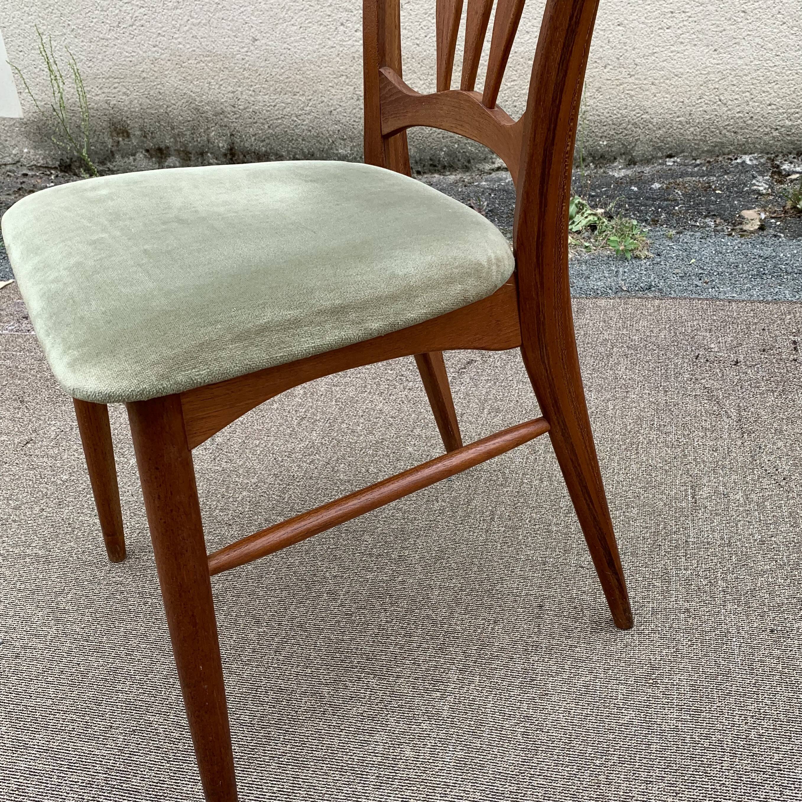 Pair of Ingrid Niels Koefoed teak chairs, Denmark 1960