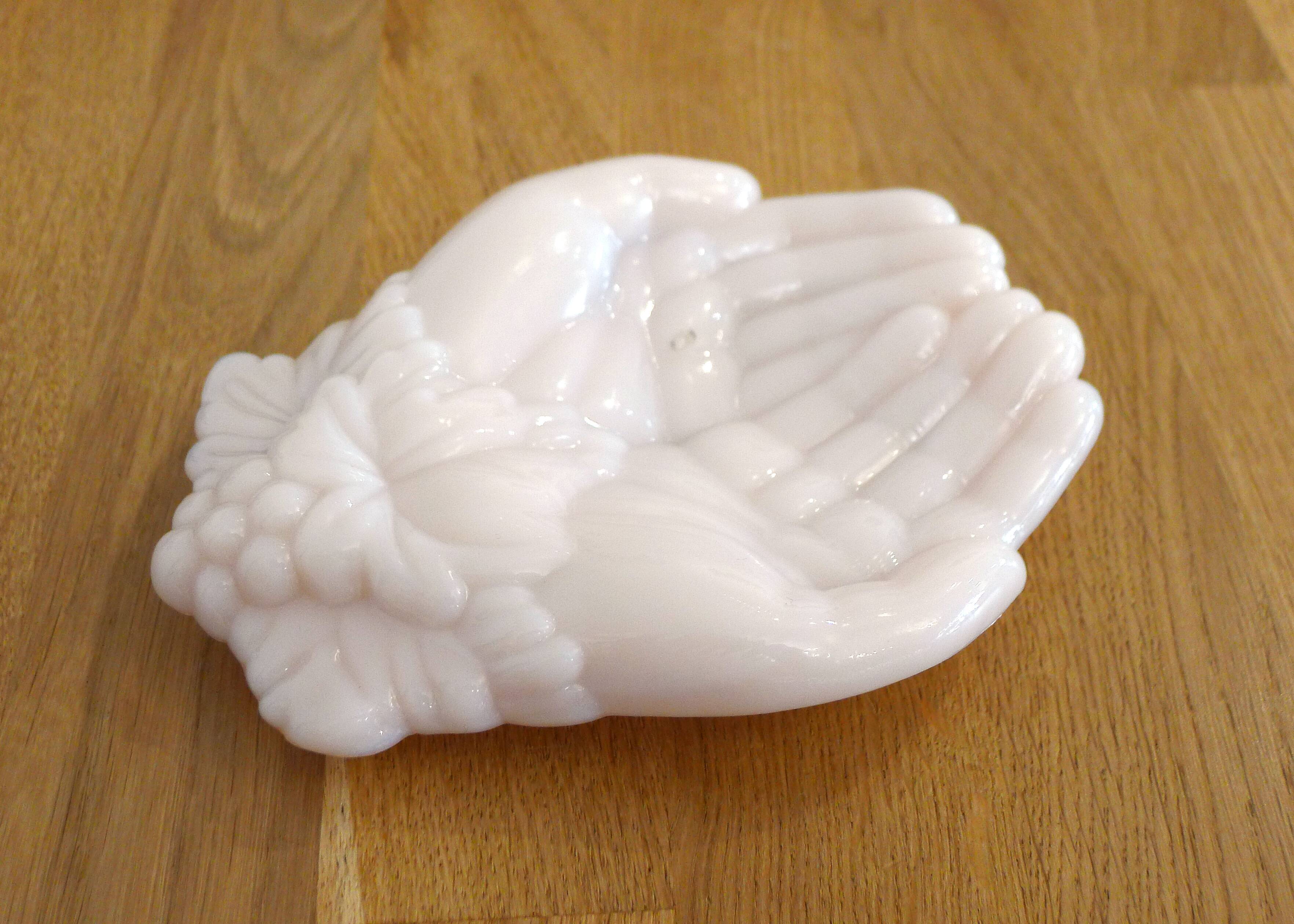 Pink opaline hand bowl