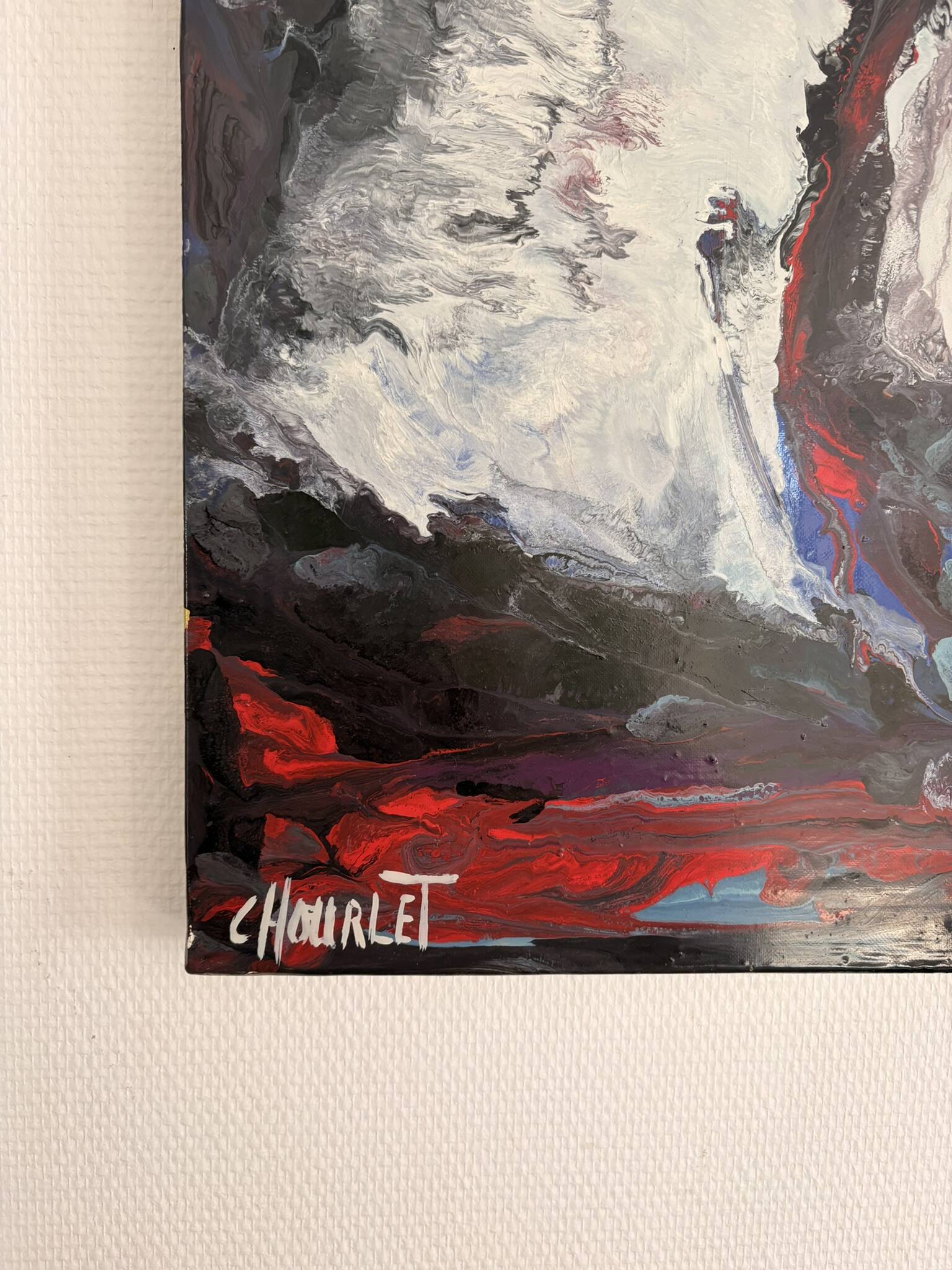 Ancien tableau, huile sur toile contemporaine Cécile Chourlet