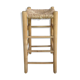 Wooden and straw stool