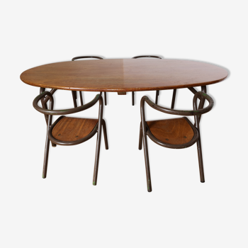 Ensemble table et chaises Mullca enfants par Jacques Hitier